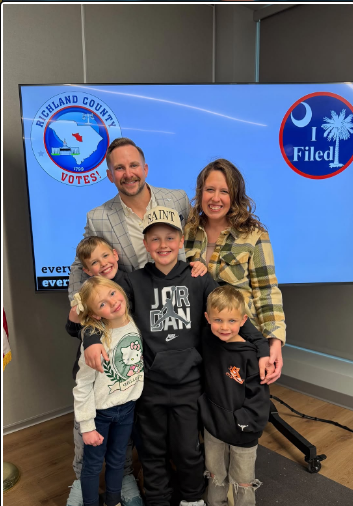 Jim Reese files for Richland County Council District 1 — family at I Filed screen