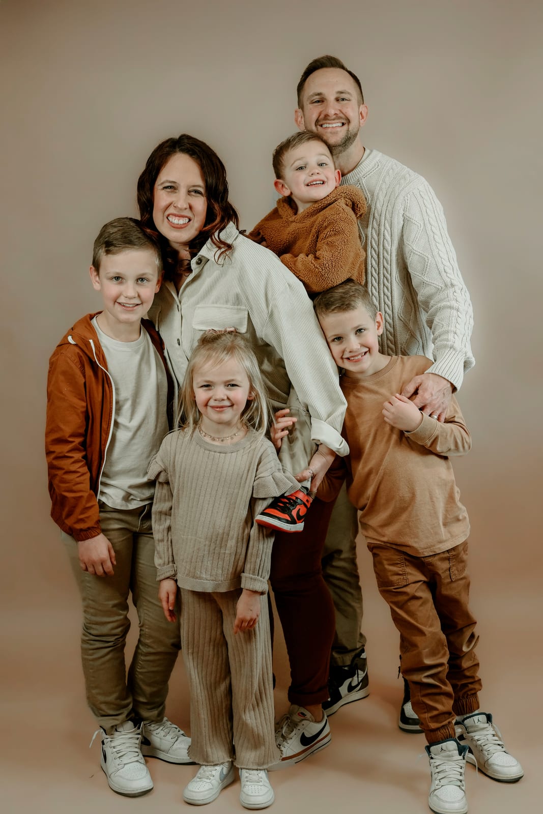 Jim Reese with wife Elisa and four children